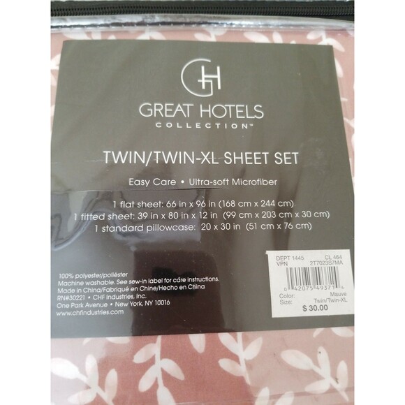GREAT HOTELS COLLECTION TWIN/TWIN-XL COLOR MAUVE - Picture 3 of 4
